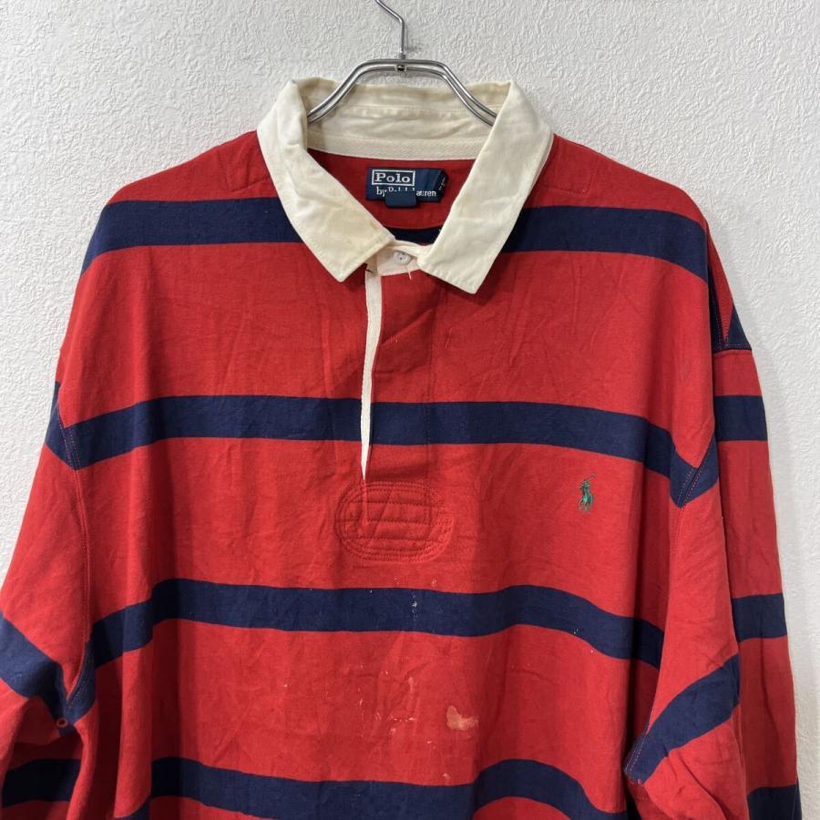 POLO RALPH LAUREN 長袖 ラガーシャツ 4XL レッド ポロ ラルフローレン