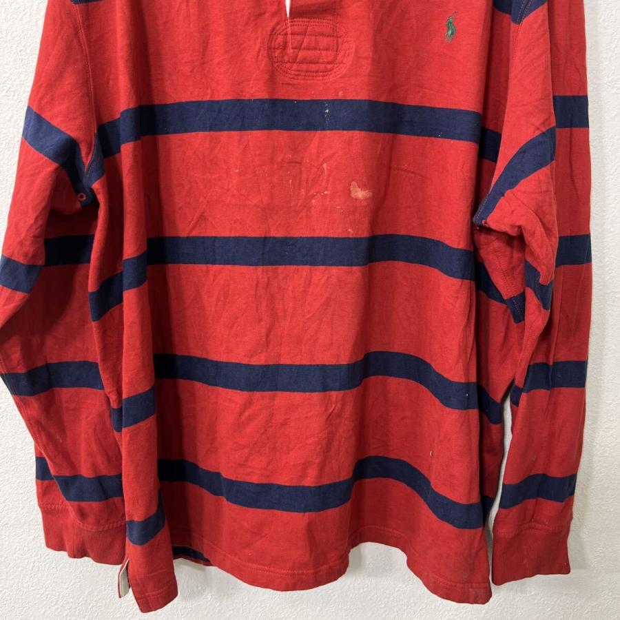 POLO RALPH LAUREN 長袖 ラガーシャツ 4XL レッド ポロ ラルフローレン