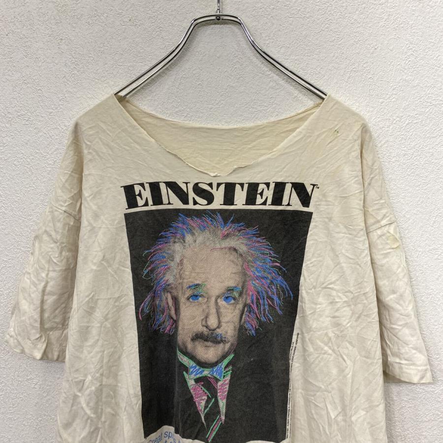 アインシュタイン 半袖 プリントTシャツ XL〜 オフホワイト
