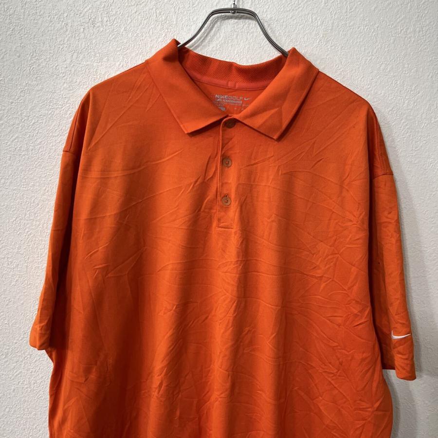 NIKE GOLF 半袖 ポロシャツ 3XL オレンジ ナイキゴルフ ビッグサイズ