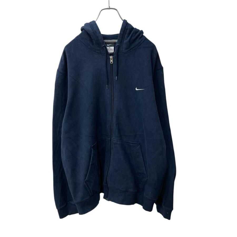 NIKE ロゴスウェット ジップパーカー XL ネイビー ナイキ ジップアップ 