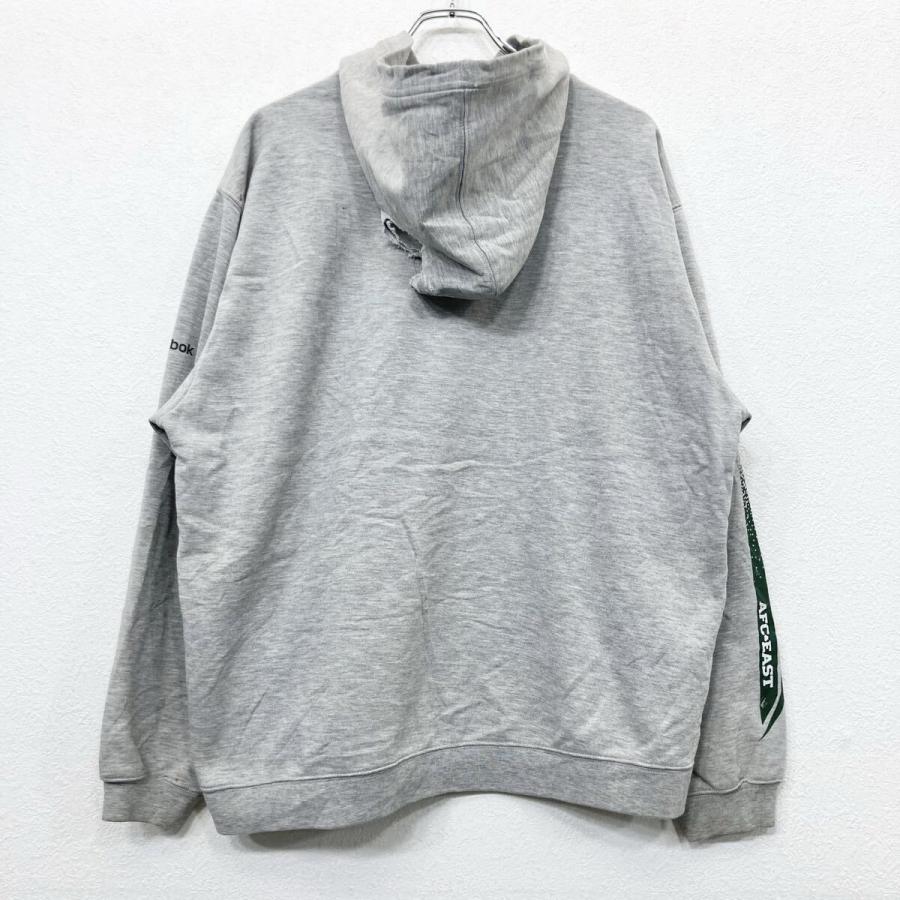 Reebok プリントスウェット パーカー L グレー リーボック NFL NEW