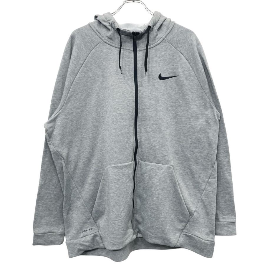 NIKE ロゴスウェット パーカー XXL ライトグレー ナイキ スウッシュ 
