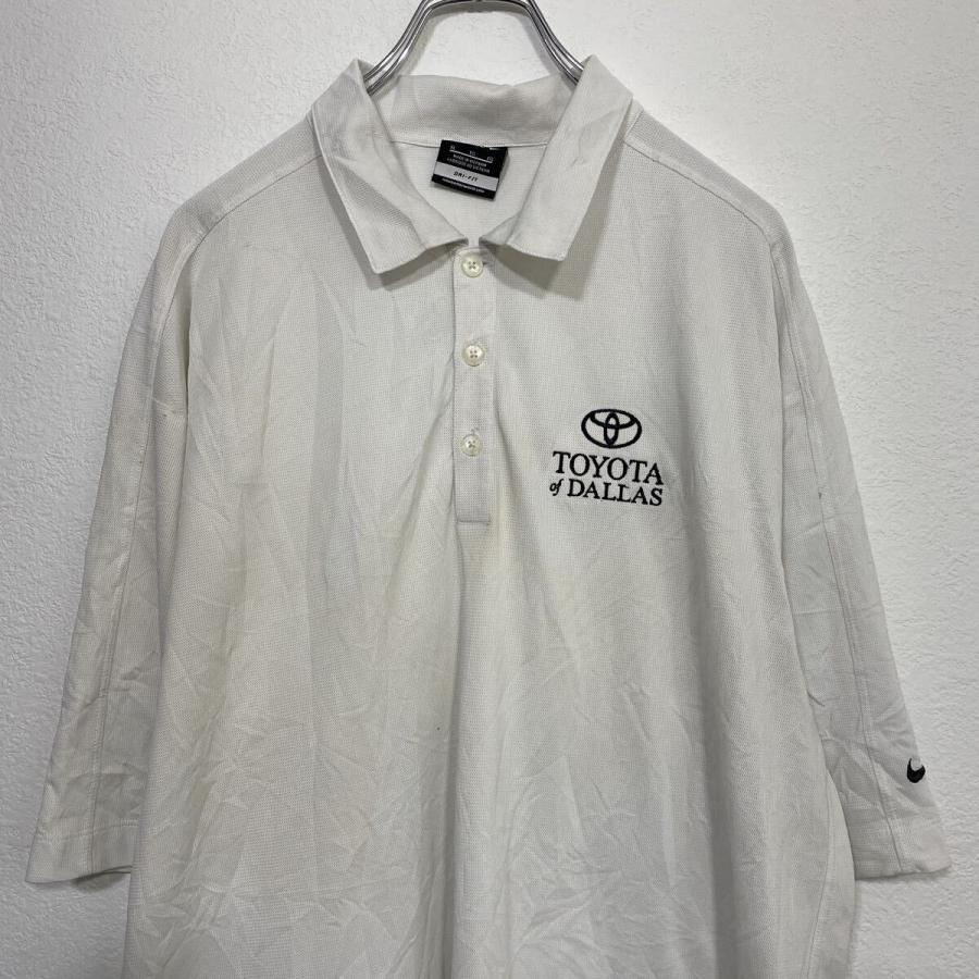 NIKE GOLF 半袖 ロゴ ポロシャツ XL ホワイト ナイキ ドライ