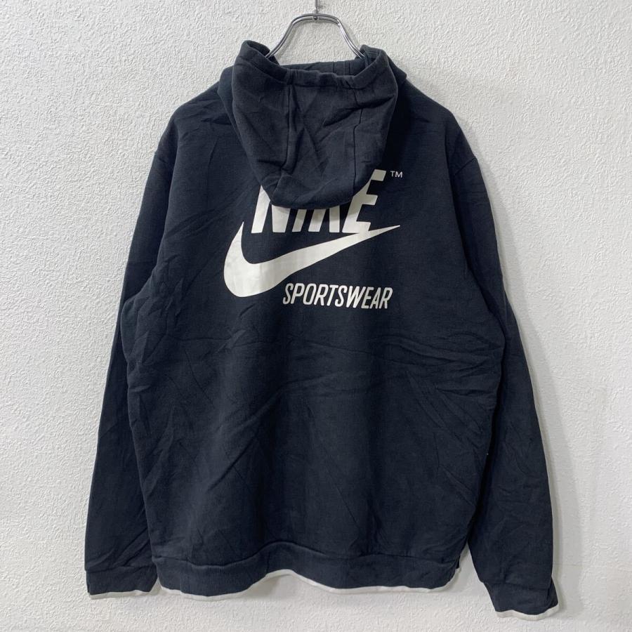 NIKE ロゴスウェット パーカー L ブラック ナイキ ジップアップ バック