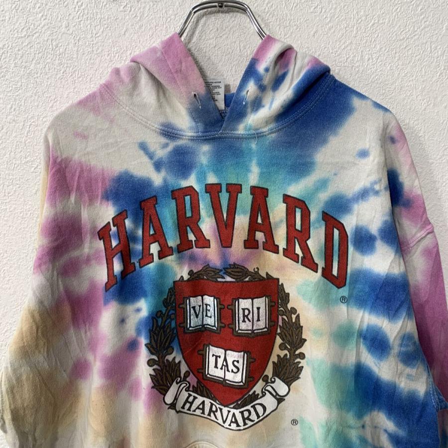 Harvard プリントスウェット パーカー M ホワイト マルチカラー