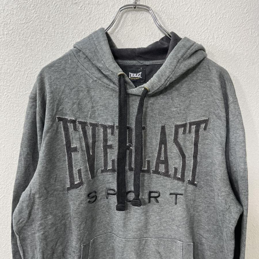 EVERLAST ロゴスウェット パーカー M グレー エバーラスト フーディー