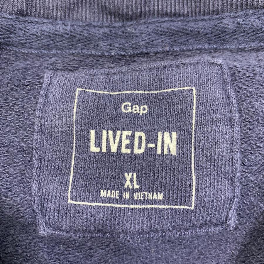 Gap 無地スウェット トレーナー XL ネイビー ギャップ V字ガゼット 裏