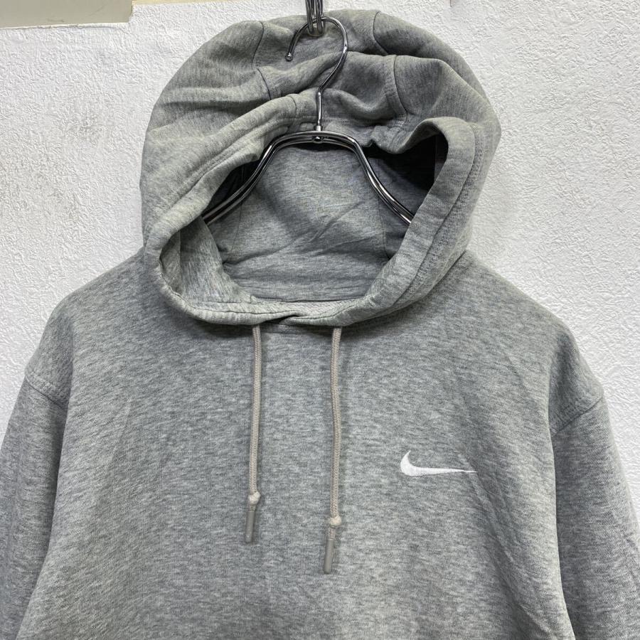 NIKE ロゴスウェット パーカー M グレー ナイキ ワンポイントロゴ 裏