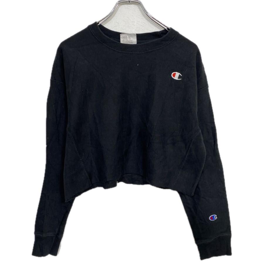 Champion ロゴスウェット トレーナー レディース XL ブラック 