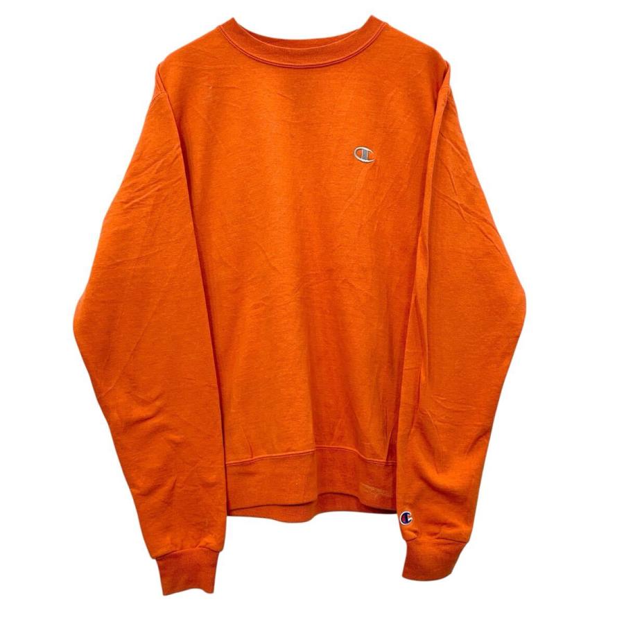 Champion ロゴスウェット トレーナー M オレンジ チャンピオン クルー 