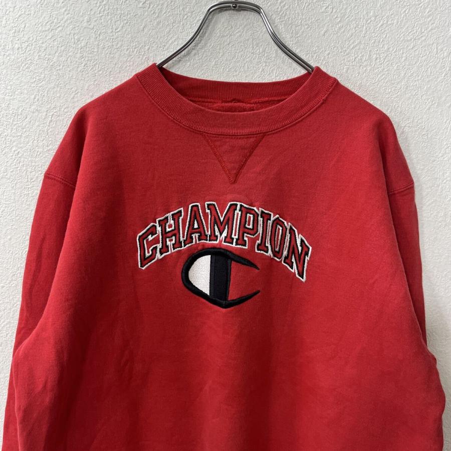 Champion ロゴスウェット トレーナー L〜 レッド チャンピオン ロゴ