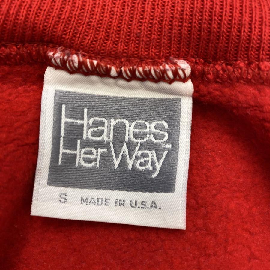 Hanes Her Way 無地 スウェット トレーナー レディース S レッド