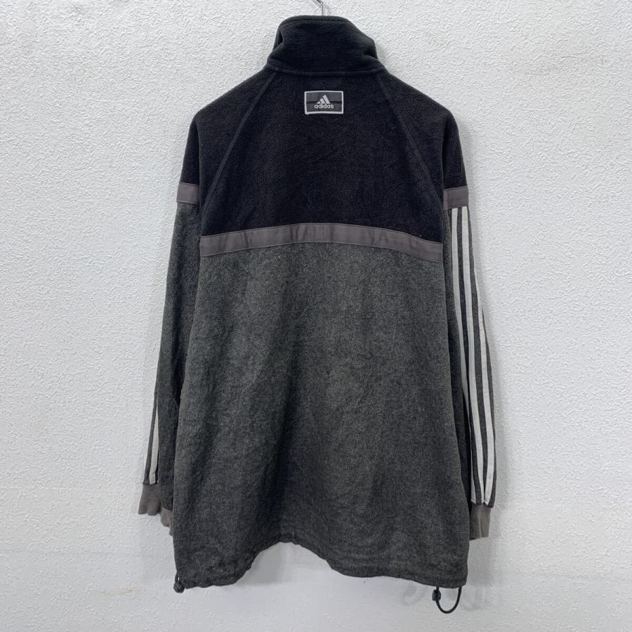adidas フリースジャケット M チャコールグレー ブラック アディダス