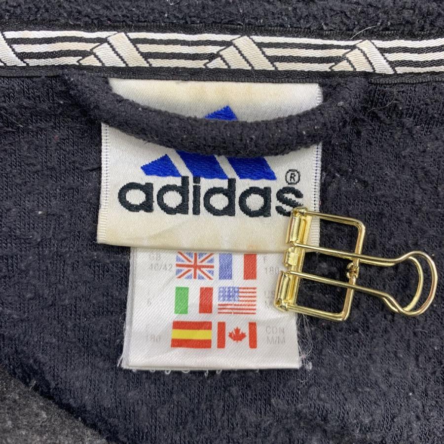 adidas フリースジャケット M チャコールグレー ブラック アディダス