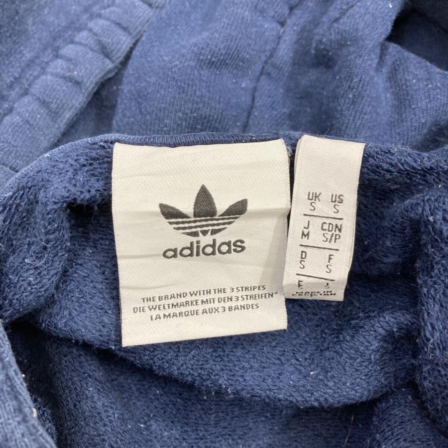 adidas プリント スウェット パーカー S ネイビー アディダス