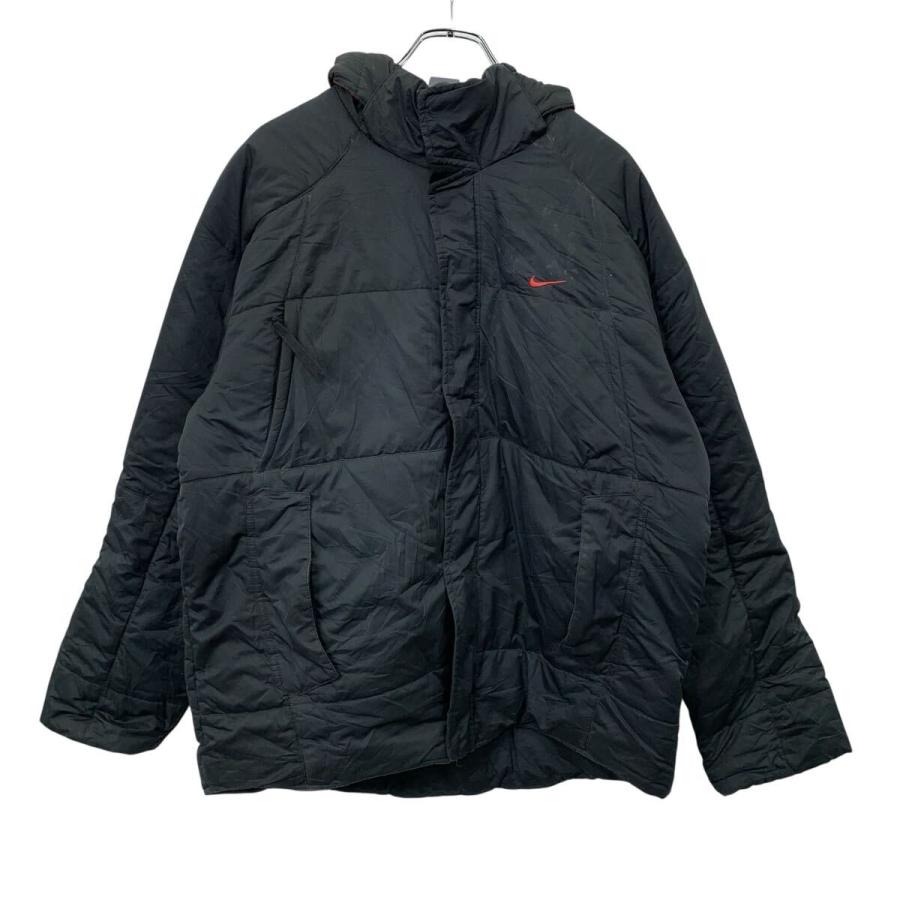 中綿 ジャケット M ブラック ナイキ 00s オーバーサイズ フード
