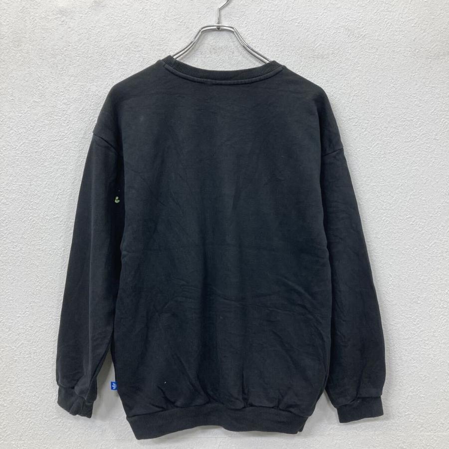 adidas プリントスウェット トレーナー S ブラック ホワイト