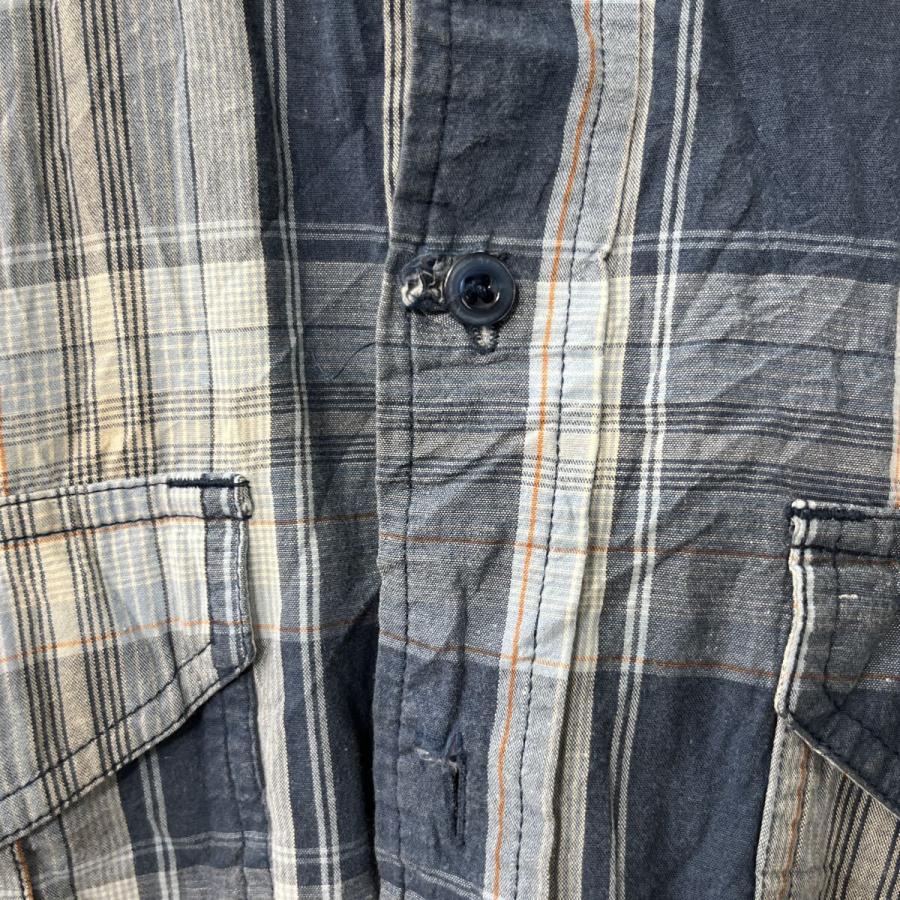 Levi's 長袖 チェックシャツ S ブルー系 リーバイス チェック柄 格子柄