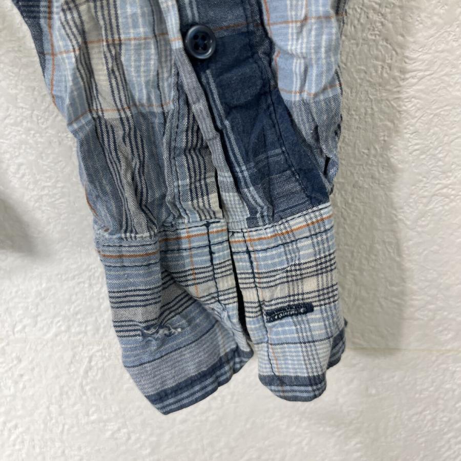 Levi's 長袖 チェックシャツ S ブルー系 リーバイス チェック柄 格子柄