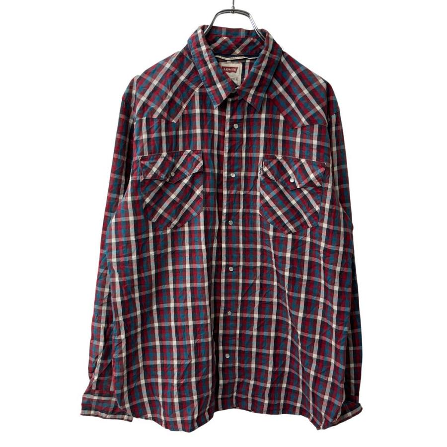 Levi’s / Styled by LEVIS/長袖シャツ/--/ウール/RED/チェック Levi's 長袖 チェックシャツ L レッド リーバイス スナップボタン