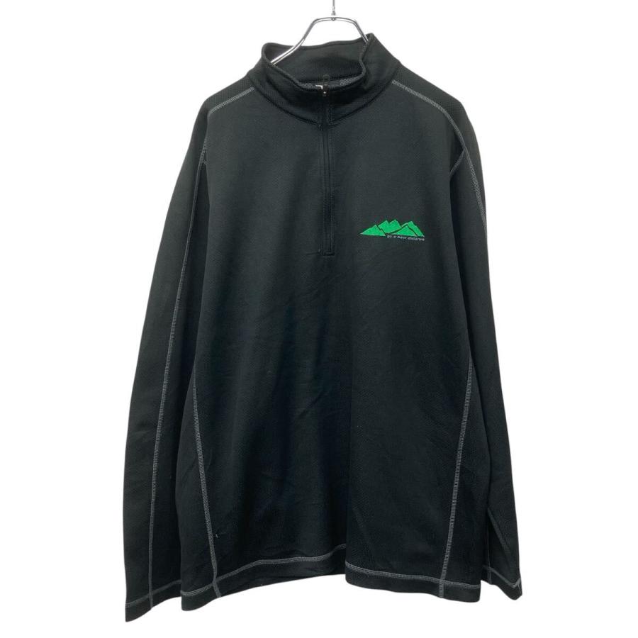 NIKE ロゴスウェット パーカー XXL ブラック グリーン ナイキ ハーフ 