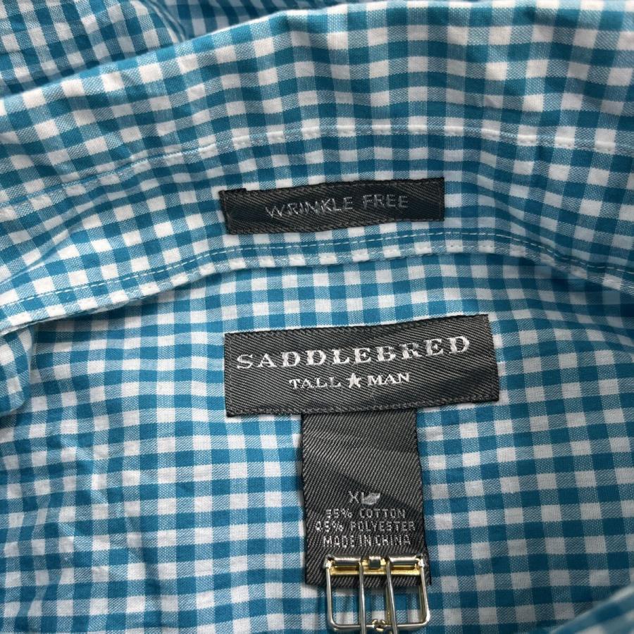 SADDLEBRED 長袖 チェックシャツ XL ライトブルー ザドルブリード
