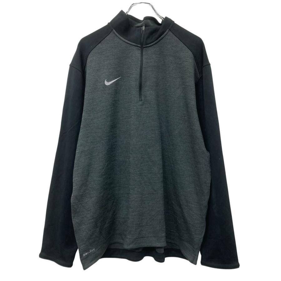 NIKE ロゴスウェット パーカー ブラック グレー XL ナイキ プル 