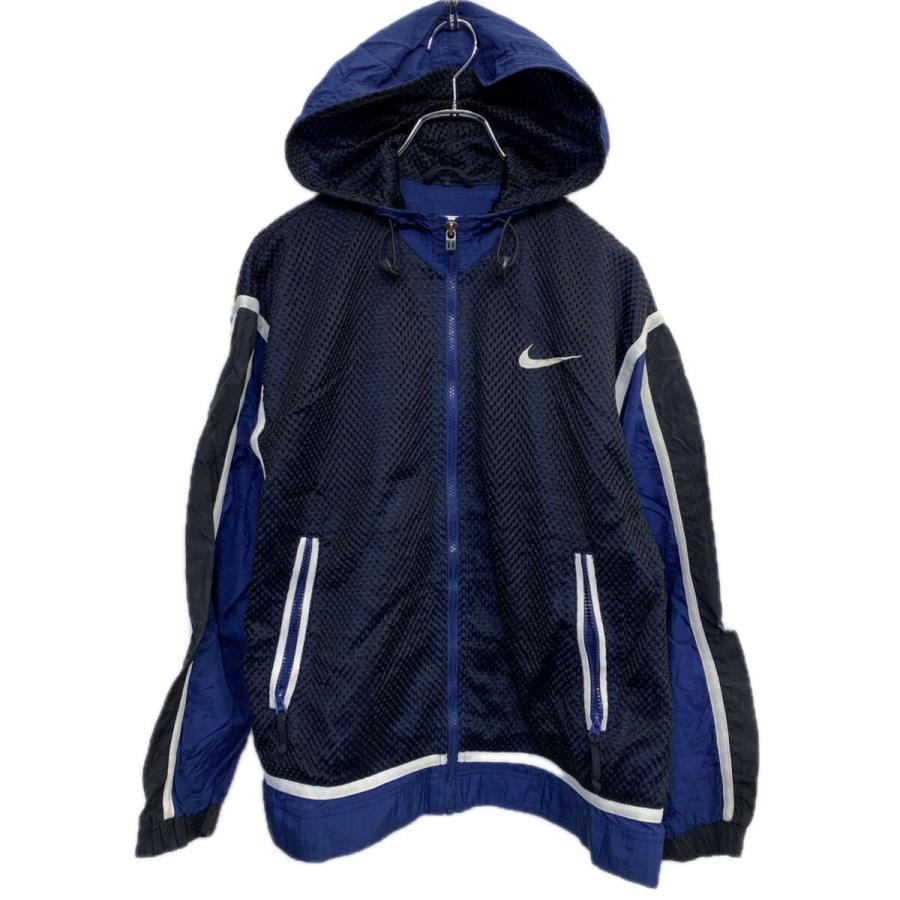 Nike NAVY ナイロンジャケット NIKE ナイロン ジャケット ナイキ キッズ M ネイビー ブルゾン