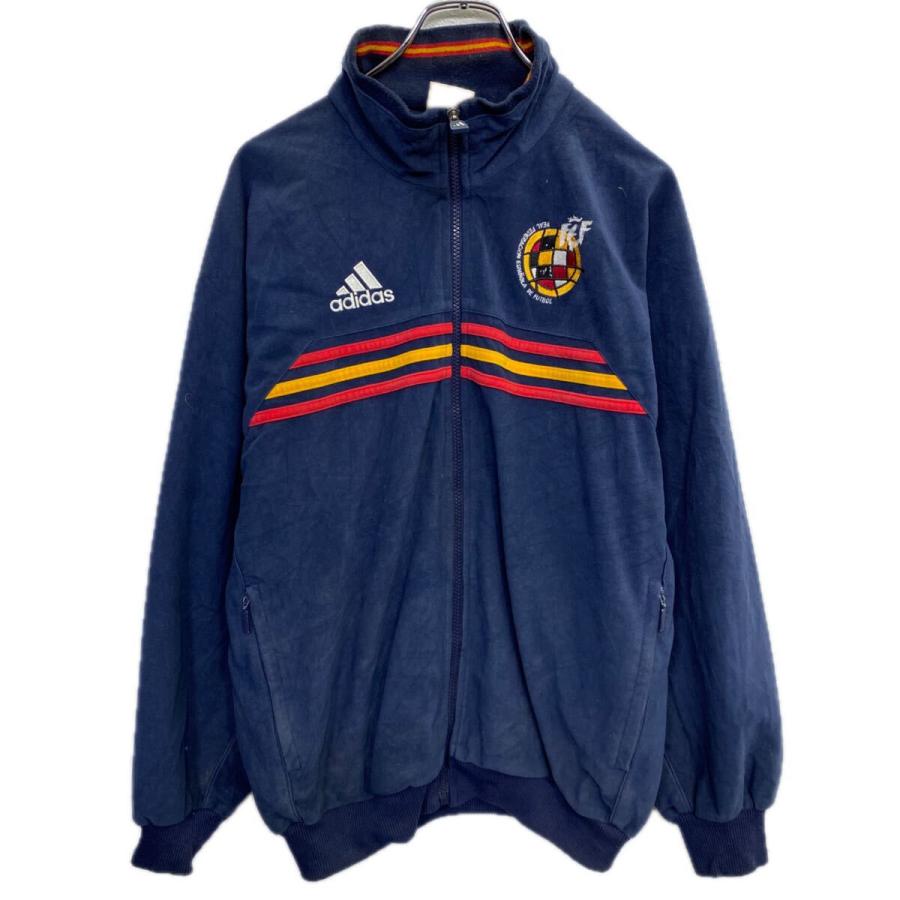 adidas ジップアップ トラックジャケット S ネイビー アディダス 