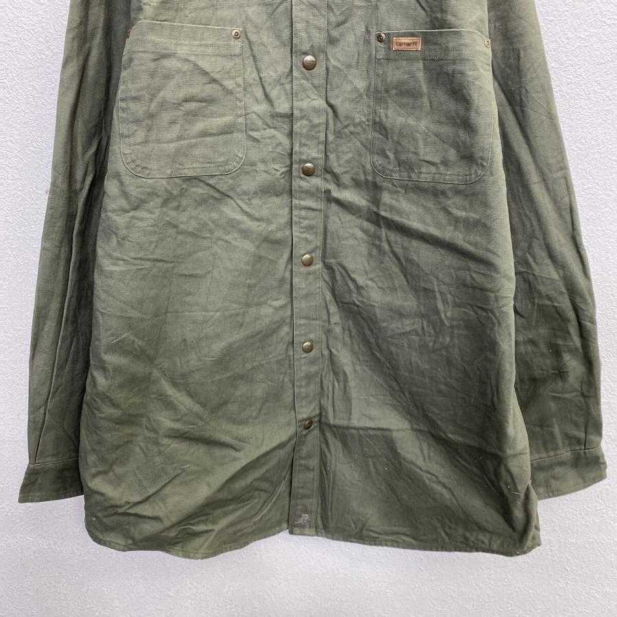 Carhartt ワーク シャツジャケット XL オリーブ カーハート 裏ネル 裏