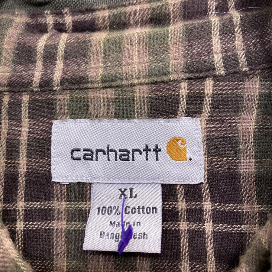 Carhartt ワーク シャツジャケット XL オリーブ カーハート 裏ネル 裏