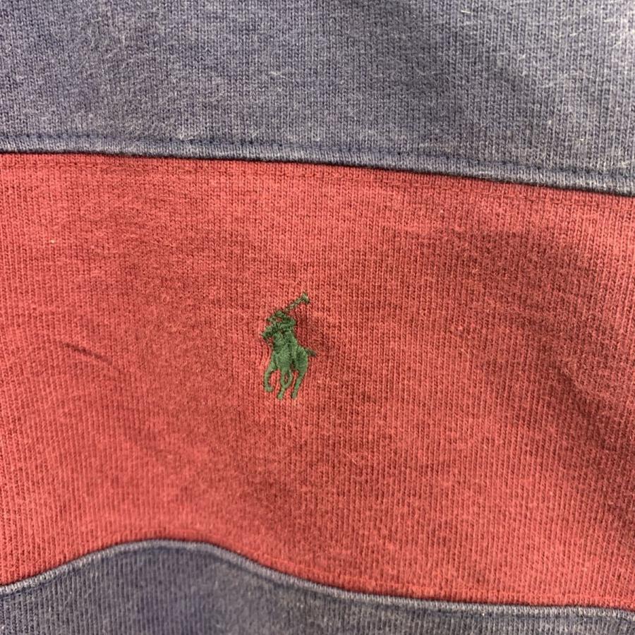 POLO RALPH LAUREN 長袖 ポロシャツ XL エンジ ネイビー ポロラルフ