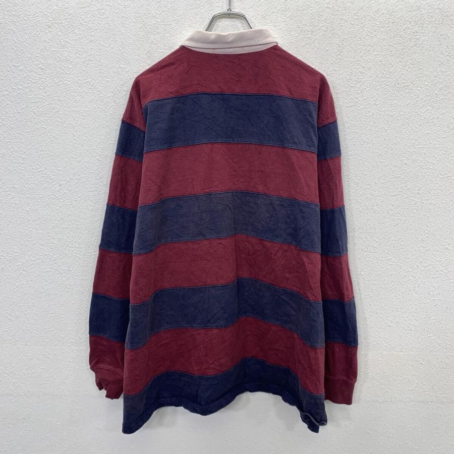 POLO RALPH LAUREN 長袖 ポロシャツ XL エンジ ネイビー ポロラルフ