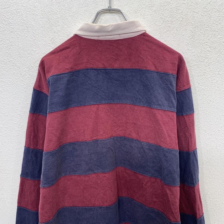 POLO RALPH LAUREN 長袖 ポロシャツ XL エンジ ネイビー ポロラルフ