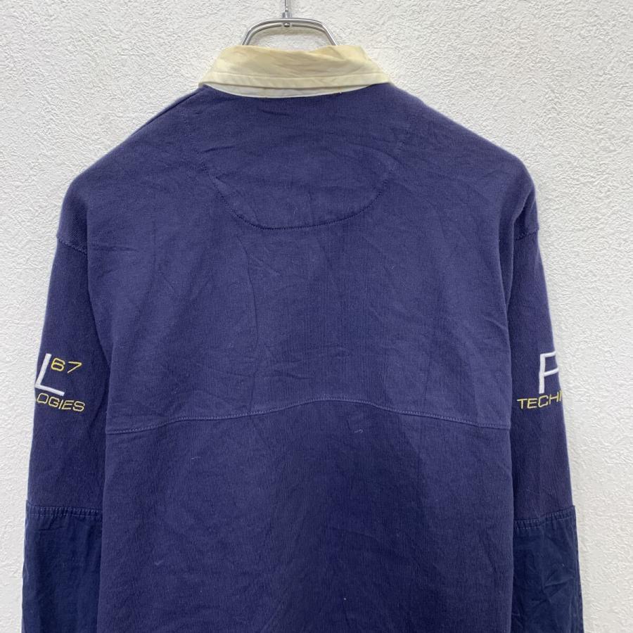 POLO SPORT 長袖 ポロシャツ S ネイビー ポロスポーツ スナップボタン