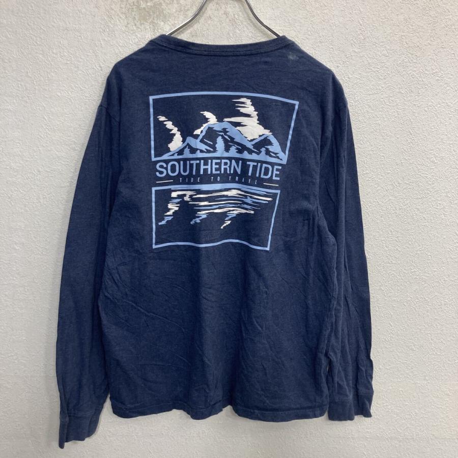 SOUTHERN TIDE 長袖 プリントTシャツ L ネイビー サザンタイド ビッグ