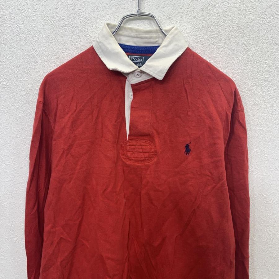 POLO RALPH LAUREN 長袖 ポロシャツ L レッド ポロラルフローレン 