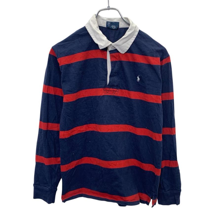 POLO RALPH LAUREN 長袖 ポロシャツ L キッズ 150〜 ネイビー レッド