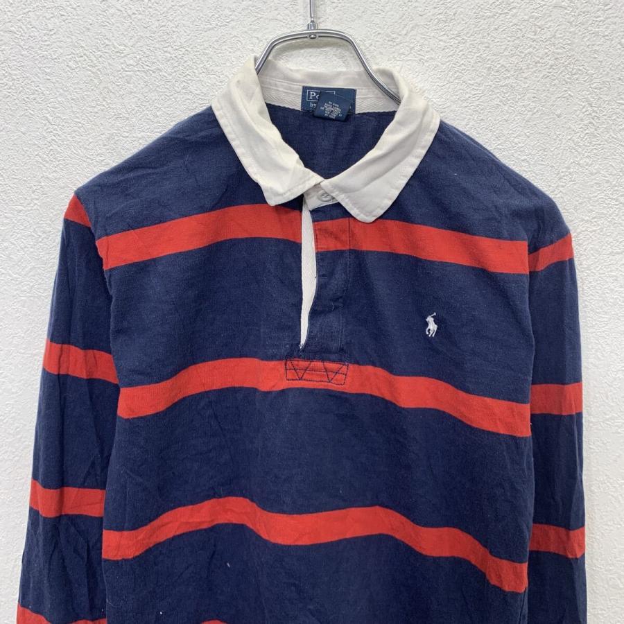 Ralph Lauren ネイビー/レッド ポロシャツ　長袖 swag y2k POLO RALPH LAUREN 長袖 ポロシャツ L キッズ 150〜 ネイビー レッド