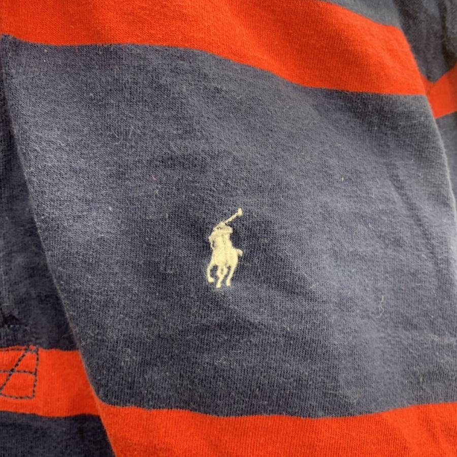 POLO RALPH LAUREN 長袖 ポロシャツ L キッズ 150〜 ネイビー レッド