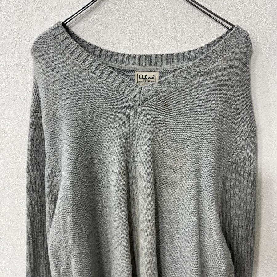 L.L.Bean コットンニット セーター L グレー エルエルビーン コットン