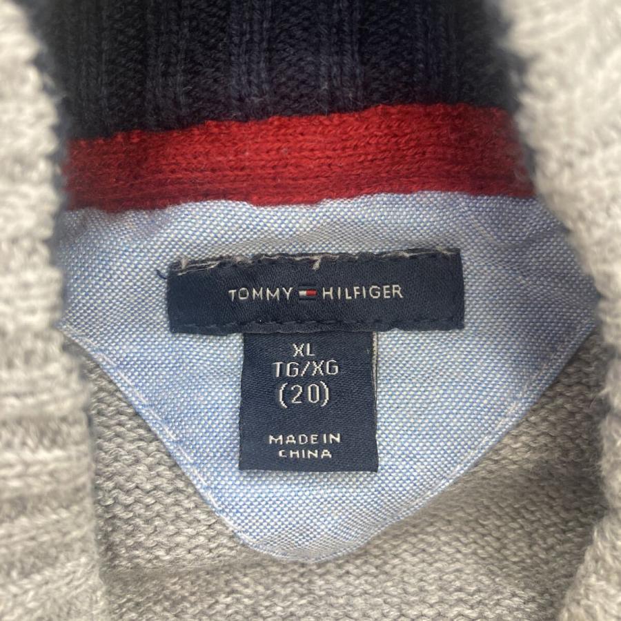 TOMMY HILFIGER コットンニット セーター XL グレー トミー 