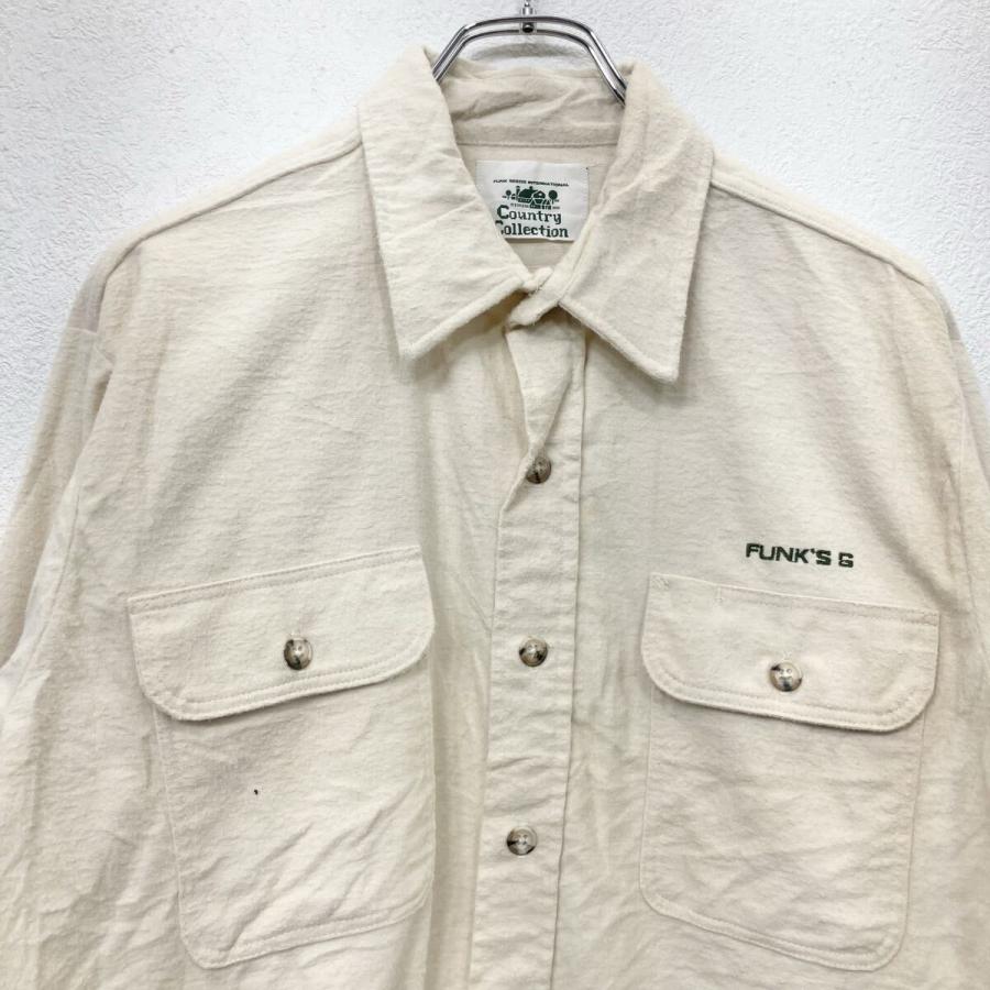 Country Collection 長袖 無地シャツ L位 クリーム カントリー