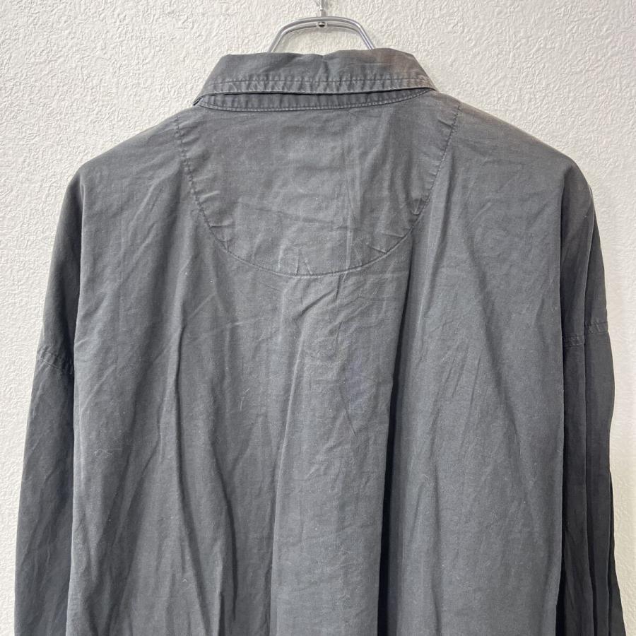 no boundaries 長袖 ロゴシャツ 3XL ブラック ボタン ビッグサイズ 