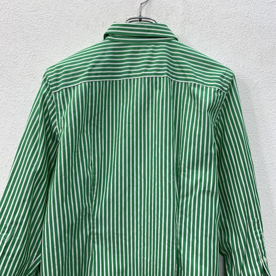 CHAPS 長袖 ストライプシャツ L レディース グリーン ホワイト