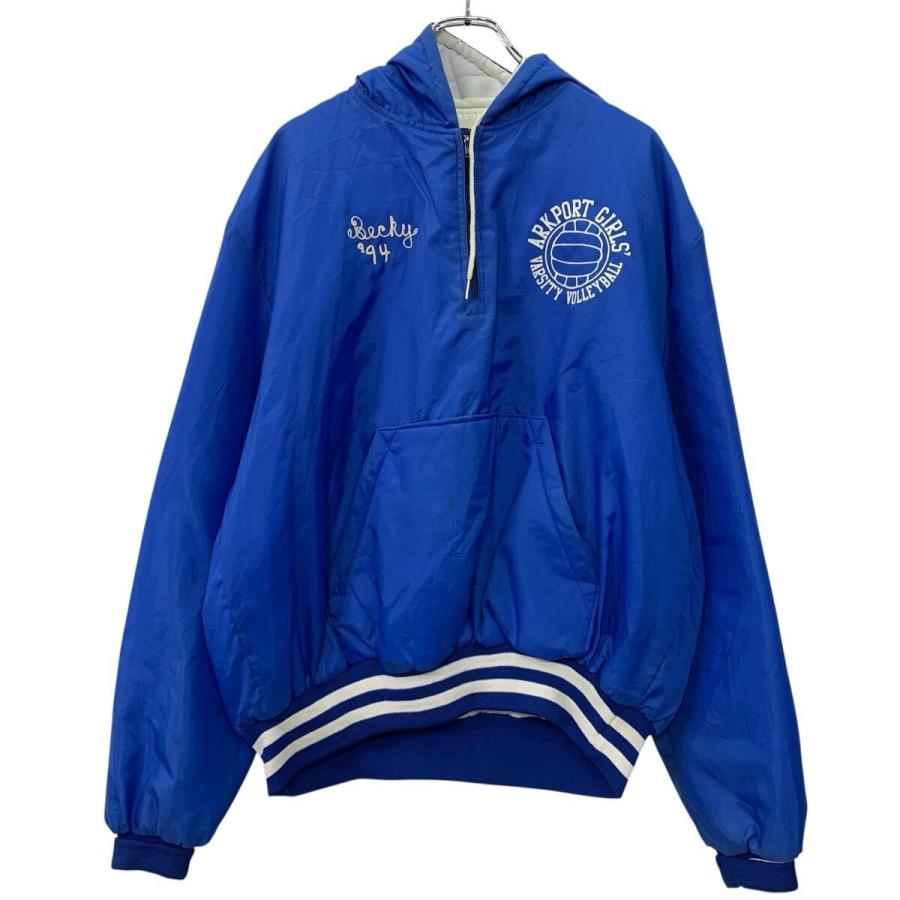 HOLLOWAY◇スタジャン/XL/レザー/BLK/無地/USA製/00s Amazon