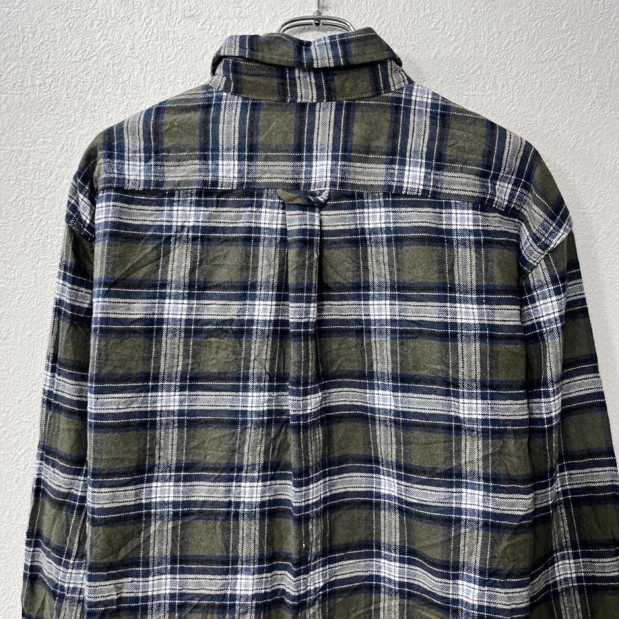 Jachs 長袖 ネルシャツ 2XL カーキ マルチカラー チェック柄 胸