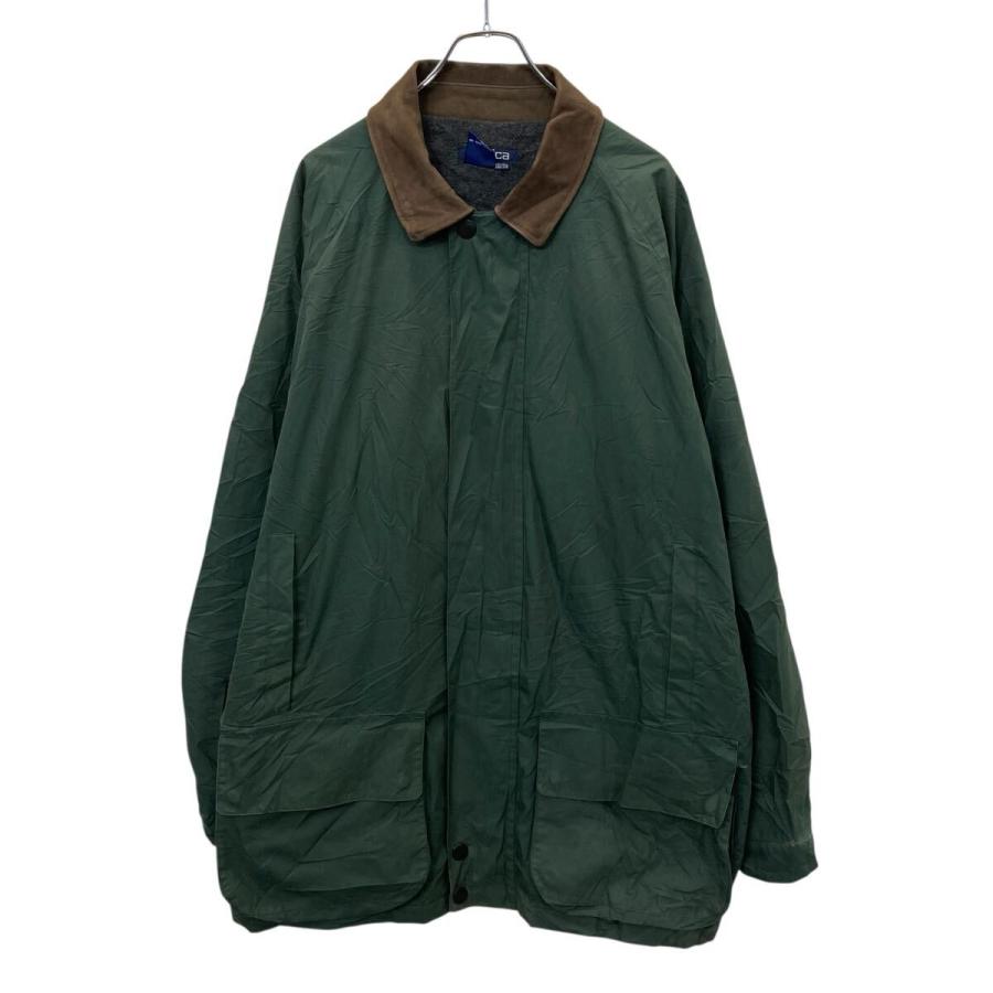 90s NAUTICA 中綿ジャケット XXL グリーン ノーティカ ジップアップ 