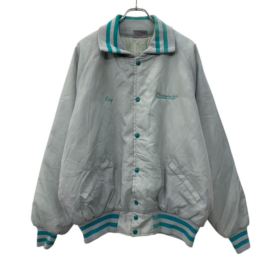 HARVARD CLOTHING スタジアムジャケット L ライトグレー グリーン